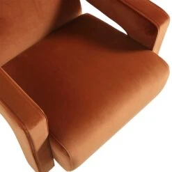 Brompton Sculptural Armchair, Rust Velvet -Daals Shop ACH 2173 RUST VEL detail2