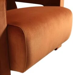 Brompton Sculptural Armchair, Rust Velvet -Daals Shop ACH 2173 RUST VEL detail3