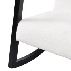 Fyne Ecru Boucle Rocking Armchair, Black Frame -Daals Shop ACH 38 ECRU BLACK detail3