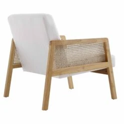 Fyne Beige Fabric Natural Frame Rattan Armchair -Daals Shop ACH 608 BEIGEFAB NAT WB4