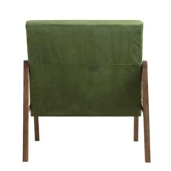 Fyne Moss Green Velvet Walnut Frame Rattan Armchair 19 Fyne Moss Green Velvet Walnut Frame Rattan Armchair -Daals Shop ACH 608 GREENVEL WALN WB5