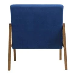 Fyne Navy Blue Velvet Walnut Frame Rattan Armchair 19 Fyne Navy Blue Velvet Walnut Frame Rattan Armchair -Daals Shop ACH 608 NAVYVEL WALN WB5