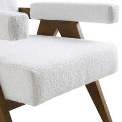 Chinnor White Boucle Accent Chair -Daals Shop ACH 729 WHITE BOUCLE detail2