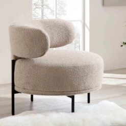 Penn Taupe Boucle Wing Back Accent Chair -Daals Shop ACH 750 TAUPE BOUCLE scene2