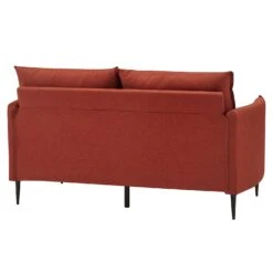 Bari Burnt Ochre Fabric Sofa 25 Bari Burnt Ochre Fabric Sofa -Daals Shop AYSF 08 ORANGEFAB 2ST 3