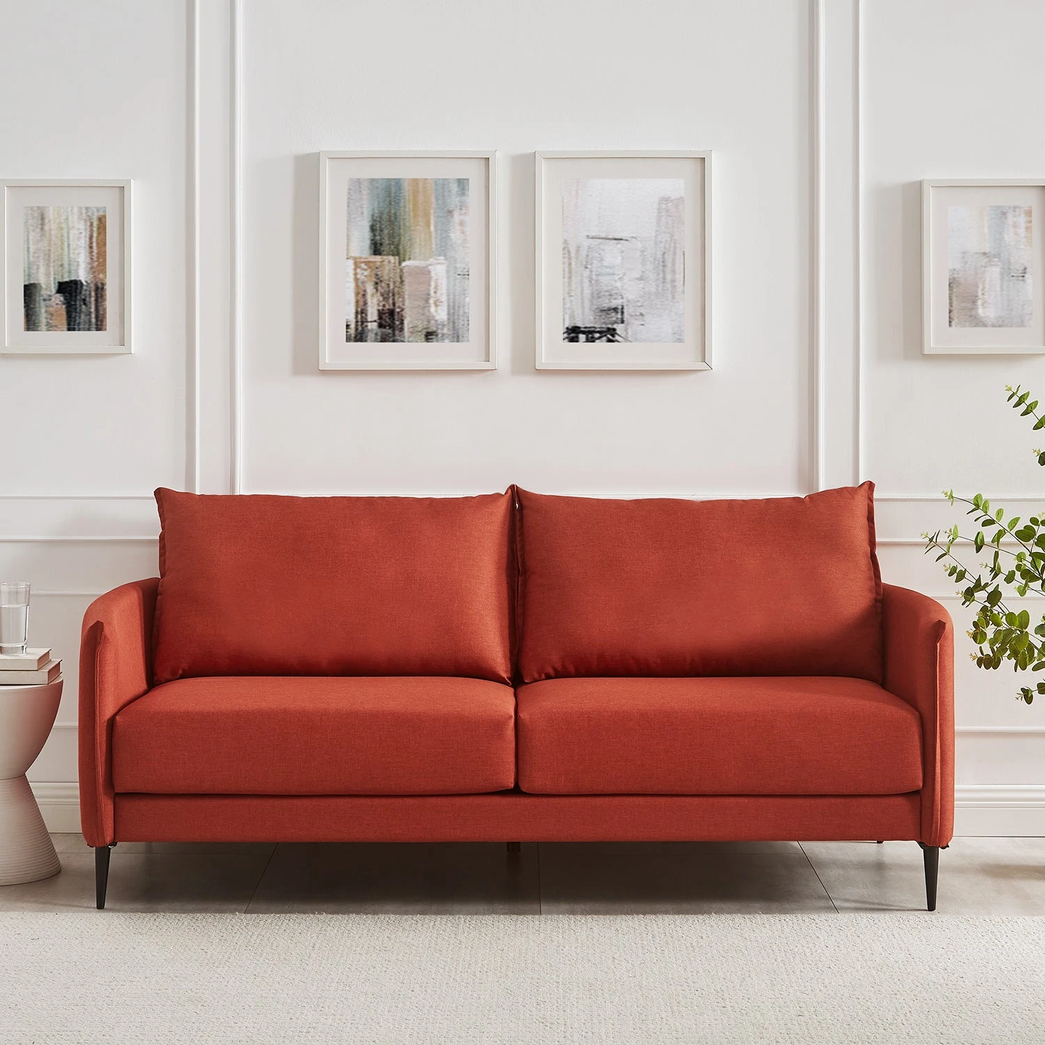 Bari Burnt Ochre Fabric Sofa 4 Bari Burnt Ochre Fabric Sofa - Image 4