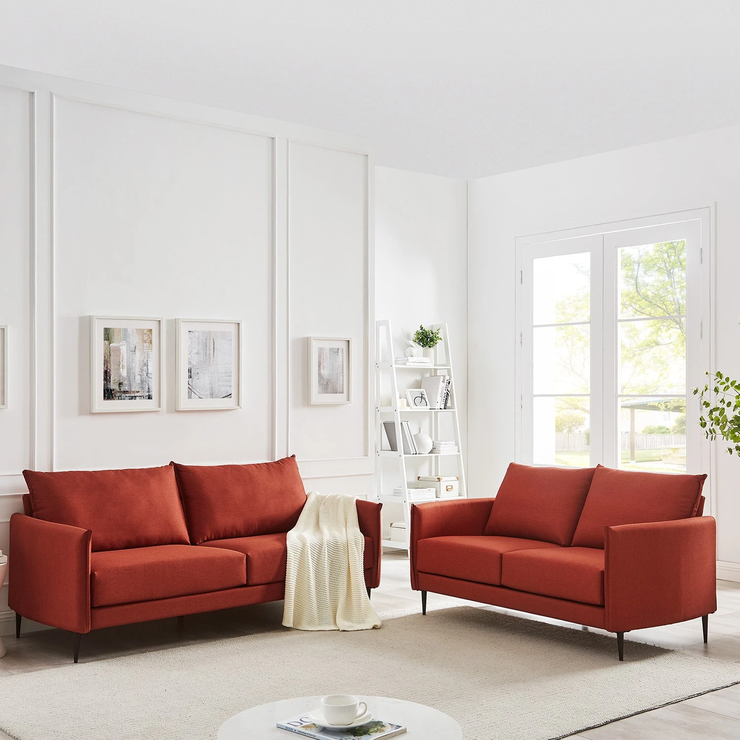 Bari Burnt Ochre Fabric Sofa 15 Bari Burnt Ochre Fabric Sofa - Image 15