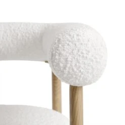 Fulbourn White Boucle Counter Stool With Natural Wood Effect Legs -Daals Shop BCH 2171 WHITE BOUCLE NAT detail3