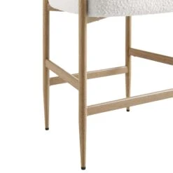 Fulbourn White Boucle Counter Stool With Natural Wood Effect Legs -Daals Shop BCH 2171 WHITE BOUCLE NAT detail4