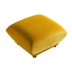 Gianni Pouffe, Goldenrod Velvet -Daals Shop BOSF 9678 GOLD VEL STOOL WB2