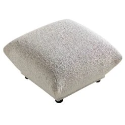 Gianni Pouffe, Mist Grey Boucle 15 Gianni Pouffe, Mist Grey Boucle -Daals Shop BOSF 9678 GREY BOU STOOL WB2