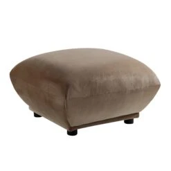 Gianni Pouffe, Mink Velvet -Daals Shop BOSF 9678 TAUPE VEL STOOL WB3