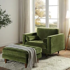 Henrietta Armchair, Moss Green Velvet 16 Henrietta Armchair, Moss Green Velvet -Daals Shop BOSF 9680 FERN VEL 1ST scene2