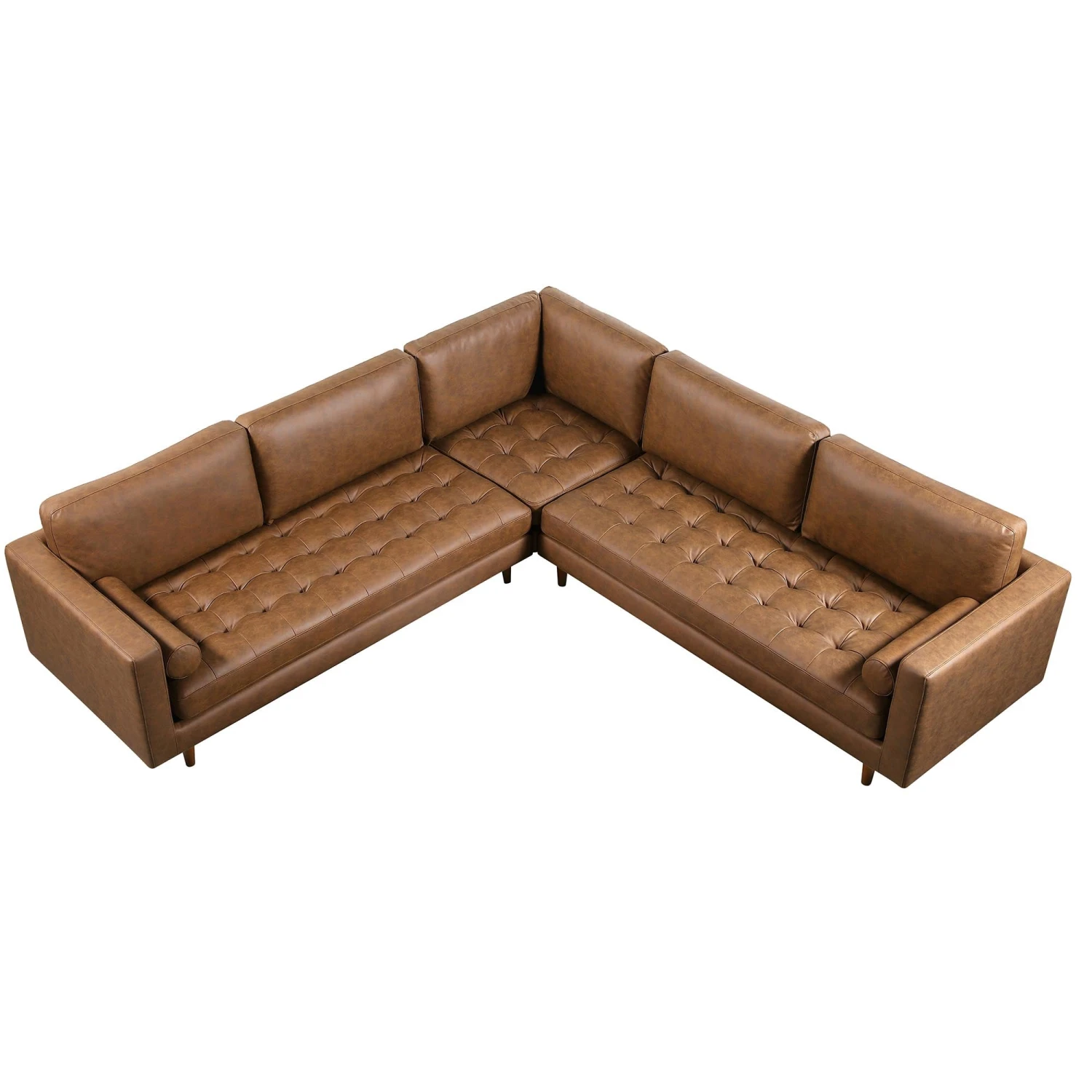 Henrietta 5+Seater Corner Sofa, Tan Faux Suede 6 Henrietta 5+Seater Corner Sofa, Tan Faux Suede - Image 6