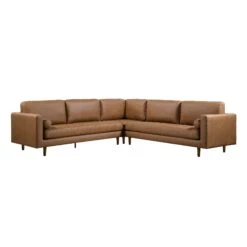 Henrietta 5+Seater Corner Sofa, Tan Faux Suede 21 Henrietta 5+Seater Corner Sofa, Tan Faux Suede -Daals Shop BOSF 9680 TAN FXLT CORNER SET WB2
