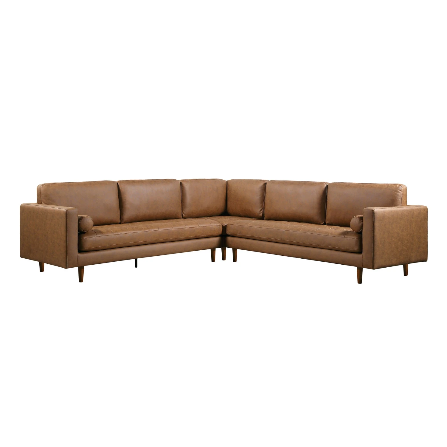 Henrietta 5+Seater Corner Sofa, Tan Faux Suede 7 Henrietta 5+Seater Corner Sofa, Tan Faux Suede - Image 7