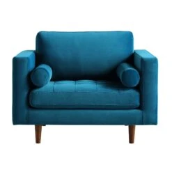 Henrietta Armchair, Teal Velvet 21 Henrietta Armchair, Teal Velvet -Daals Shop BOSF 9680 TEAL VEL 1ST WB1