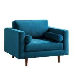 Henrietta Armchair, Teal Velvet 19 Henrietta Armchair, Teal Velvet -Daals Shop BOSF 9680 TEAL VEL 1ST WB2