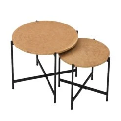 Lewes Oak Set Of 2 Side Tables -Daals Shop BSD 064 WB2