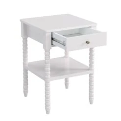 Aldwinke Beige Bobbin 1 Drawer Side Table 15 Aldwinke Beige Bobbin 1 Drawer Side Table -Daals Shop BSD 097 BEIGE WB3