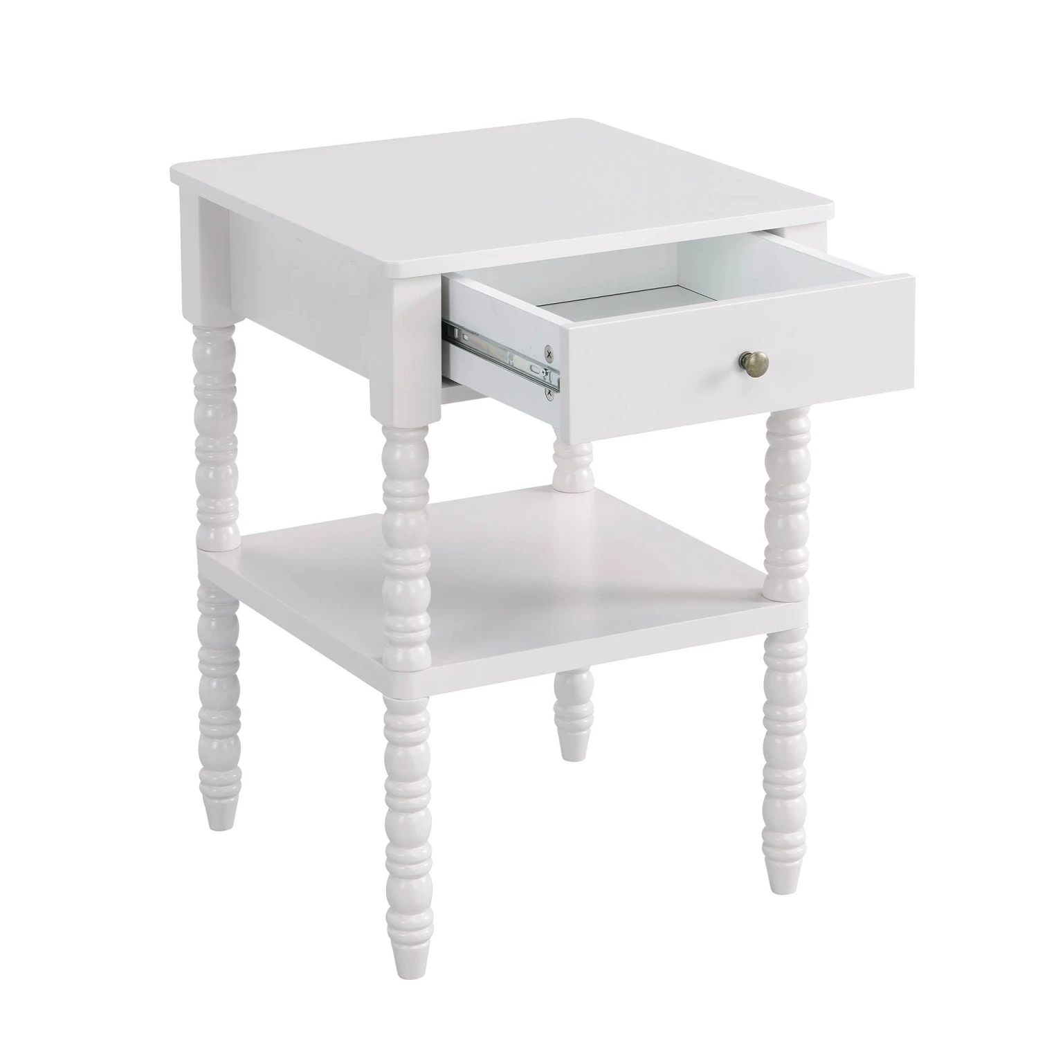 Aldwinke Beige Bobbin 1 Drawer Side Table 6 Aldwinke Beige Bobbin 1 Drawer Side Table - Image 6