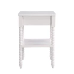 Aldwinke Beige Bobbin 1 Drawer Side Table 16 Aldwinke Beige Bobbin 1 Drawer Side Table -Daals Shop BSD 097 BEIGE WB4