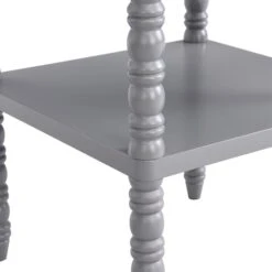 Aldwinke Dark Grey Bobbin 1 Drawer Side Table -Daals Shop BSD 097 DARKGREY detail3
