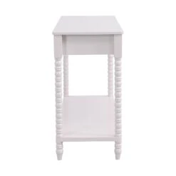 Aldwinke Beige Bobbin 2 Drawer Large Console Table -Daals Shop BSD 098 BEIGE WB4