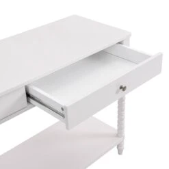 Aldwinke Beige Bobbin 2 Drawer Large Console Table -Daals Shop BSD 098 BEIGE detail1