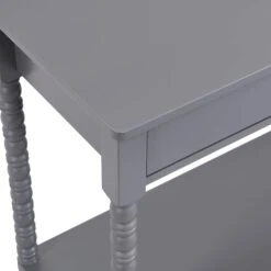 Aldwinke Dark Grey Bobbin 2 Drawer Large Console Table -Daals Shop BSD 098 DARKGREY detail2