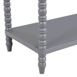 Aldwinke Dark Grey Bobbin 2 Drawer Large Console Table -Daals Shop BSD 098 DARKGREY detail3