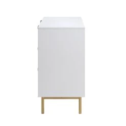 Richmond Ridged Wide Chest Of 6 Drawers, Matte White 18 Richmond Ridged Wide Chest Of 6 Drawers, Matte White -Daals Shop BSD 107 WHITE WB4