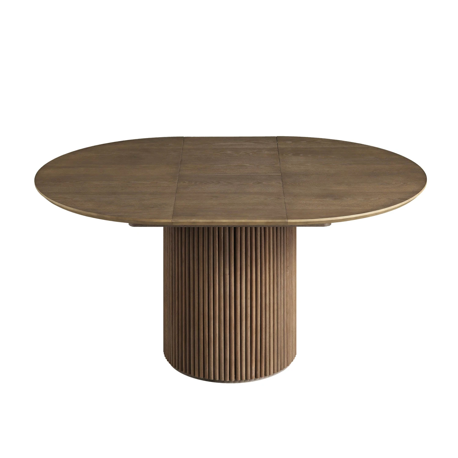 Maru Round 4-6 Seater Extending Oak Pedestal Dining Table, Silver Oak 6 Maru Round 4-6 Seater Extending Oak Pedestal Dining Table, Silver Oak - Image 6