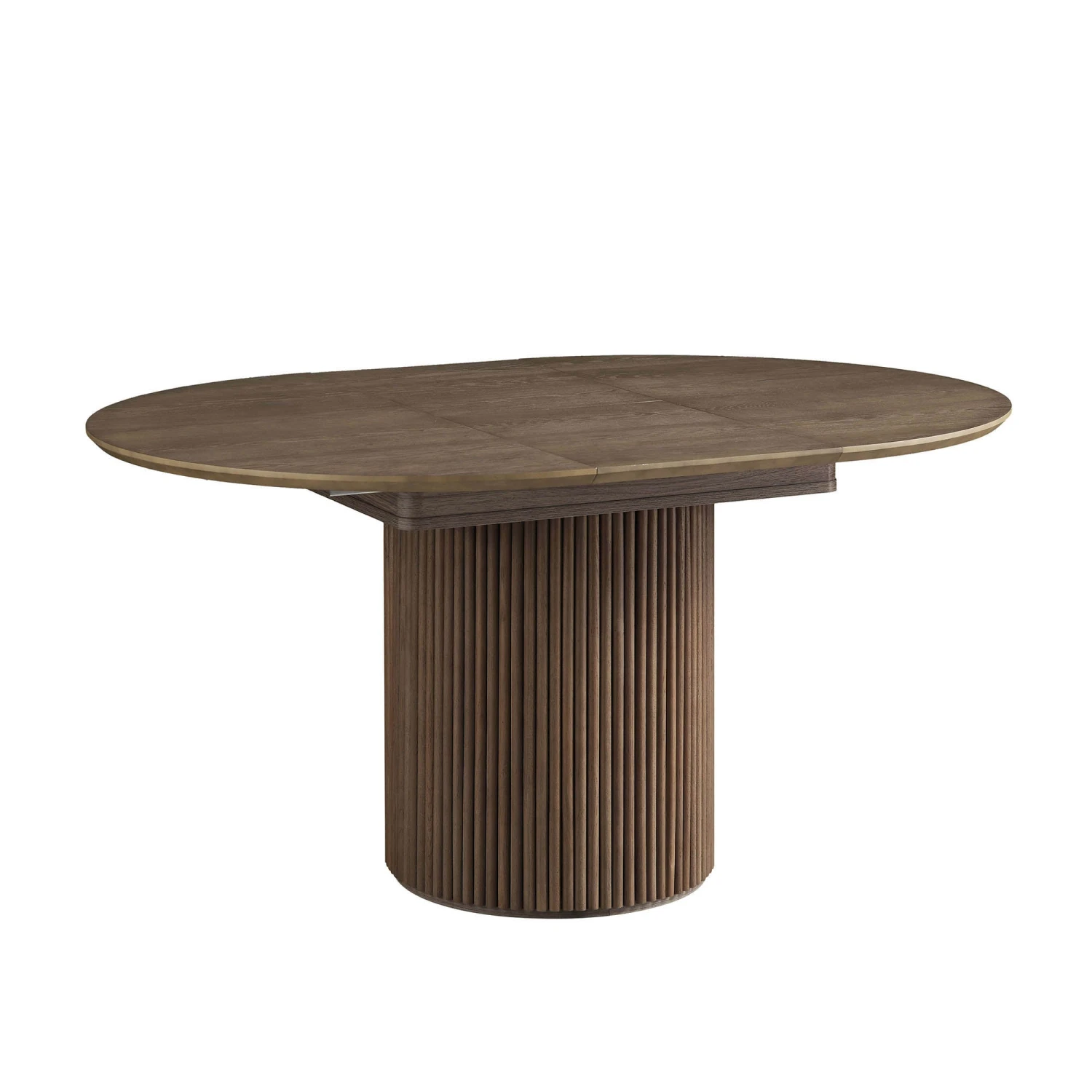 Maru Round 4-6 Seater Extending Oak Pedestal Dining Table, Silver Oak 10 Maru Round 4-6 Seater Extending Oak Pedestal Dining Table, Silver Oak - Image 10