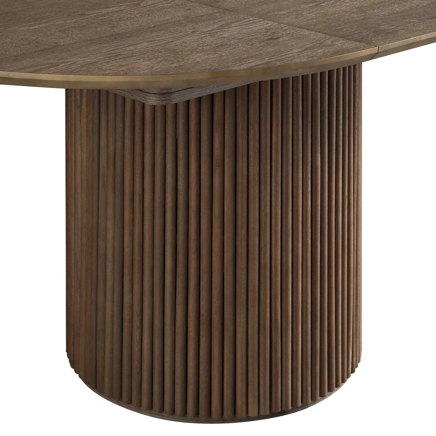 Maru Round 4-6 Seater Extending Oak Pedestal Dining Table, Silver Oak 15 Maru Round 4-6 Seater Extending Oak Pedestal Dining Table, Silver Oak - Image 15