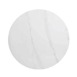 Maru Ceramic Top Silver Oak Pedestal Round Dining Table -Daals Shop BSD 137 SILK WB3