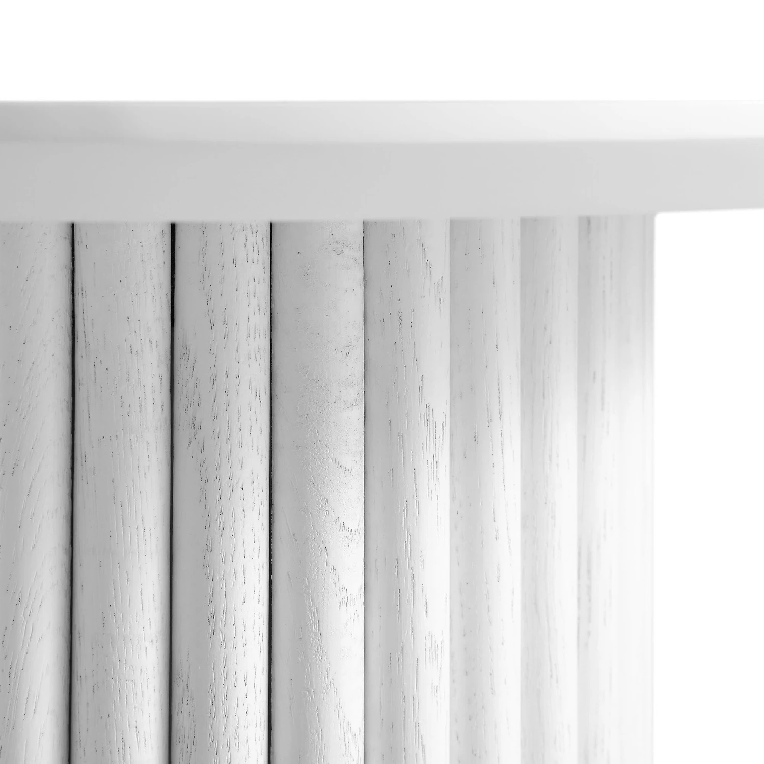 Maru Oak Round Side Table, Washed White 8 Maru Oak Round Side Table, Washed White - Image 8