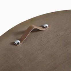 Maru Oak Round Coffee Table With Storage, Silver Oak 21 Maru Oak Round Coffee Table With Storage, Silver Oak -Daals Shop BSD 140 SILK detail4