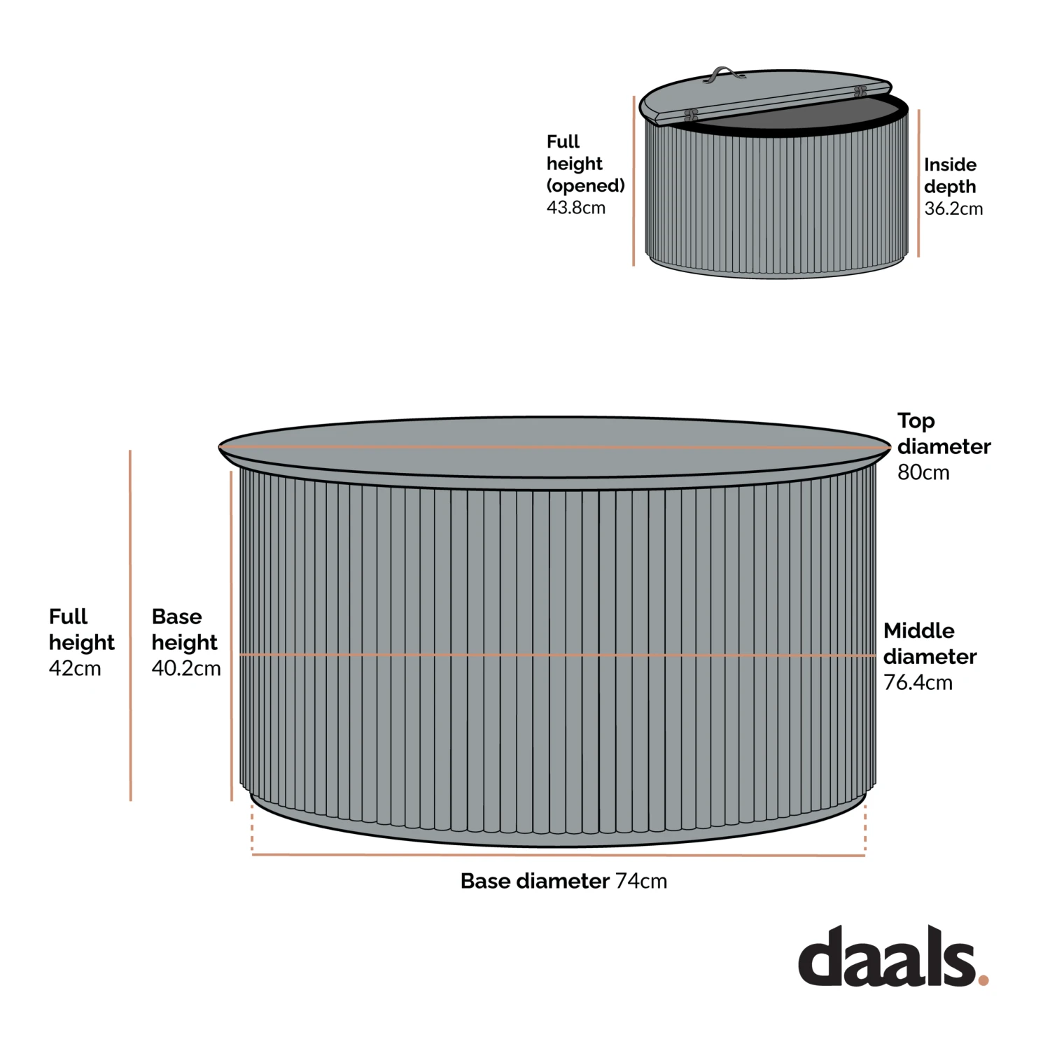 Maru Oak Round Coffee Table With Storage, Silver Oak 5 Maru Oak Round Coffee Table With Storage, Silver Oak - Image 5