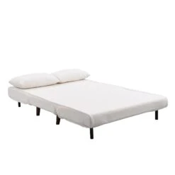 Algo Sofabed With Cushions In Beige Teddy Fabric 2 Seater -Daals Shop D021B BEIGE TEDDY WB6