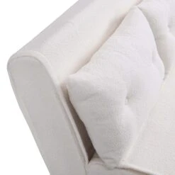 Algo Sofabed With Cushions In Beige Teddy Fabric 2 Seater -Daals Shop D021B BEIGE TEDDY detail1