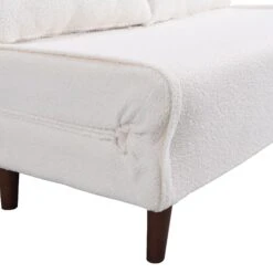 Algo Sofabed With Cushions In Beige Teddy Fabric 2 Seater -Daals Shop D021B BEIGE TEDDY detail2