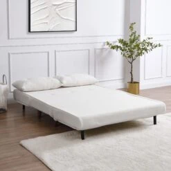 Algo Sofabed With Cushions In Beige Teddy Fabric 2 Seater -Daals Shop D021B BEIGE TEDDY scene2