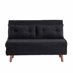 Algo Sofabed With Cushions In Charcoal Teddy Fabric 2 Seater 19 Algo Sofabed With Cushions In Charcoal Teddy Fabric 2 Seater -Daals Shop D021B CHARCOAL TEDDY WB1