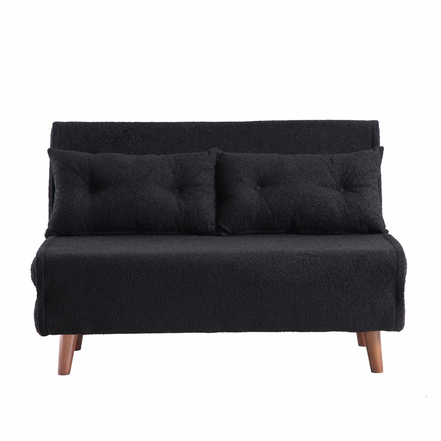 Algo Sofabed With Cushions In Charcoal Teddy Fabric 2 Seater 5 Algo Sofabed With Cushions In Charcoal Teddy Fabric 2 Seater - Image 5