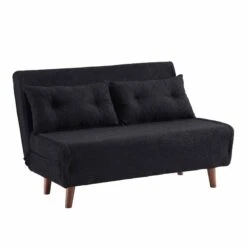 Algo Sofabed With Cushions In Charcoal Teddy Fabric 2 Seater 21 Algo Sofabed With Cushions In Charcoal Teddy Fabric 2 Seater -Daals Shop D021B CHARCOAL TEDDY WB2