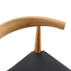 Arley Set Of 2 Beech Wood Dining Chairs, Natural And Black -Daals Shop DCH 007 NAT BLACKPU 2P detail1