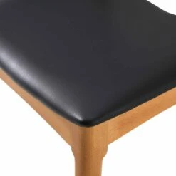 Arley Set Of 2 Beech Wood Dining Chairs, Natural And Black -Daals Shop DCH 007 NAT BLACKPU 2P detail3