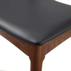 Arley Set Of 2 Beech Wood Dining Chairs, Walnut And Black -Daals Shop DCH 007 WALNUT BLACKPU 2P detail3