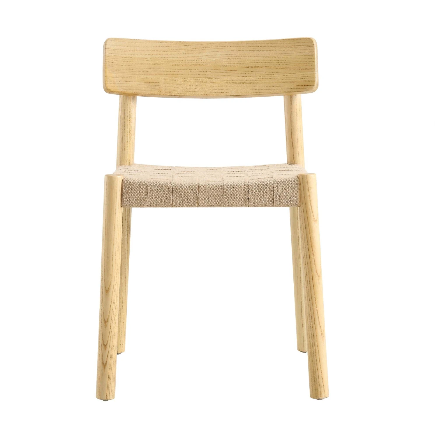 Ditton Set Of 2 Elm Wood And Jute Dining Chairs, Natural 3 Ditton Set Of 2 Elm Wood And Jute Dining Chairs, Natural - Image 3